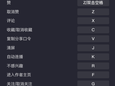 抖音电脑版如何通过快捷键快速点赞_抖音怎么修改快捷键