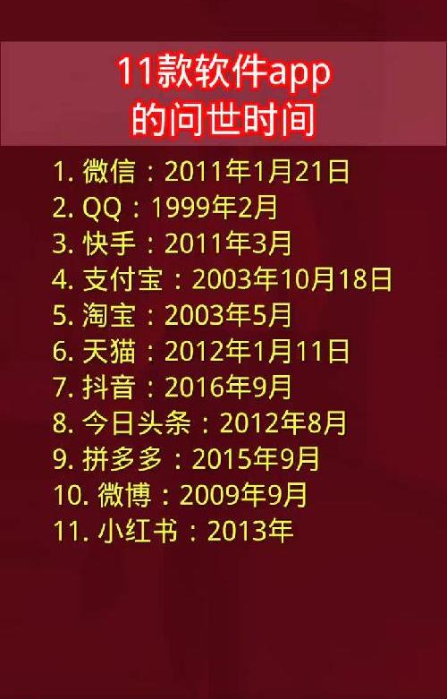 11款app的问世时间